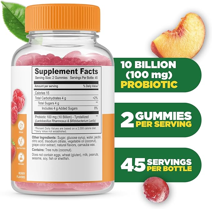 Lifeable Probiotics for Women | 10 Billion CFU | Great Tasting Womens Probiotic Gummies | Women Probiotic for Vaginal Health and Immune Support | 90 Probiotics Gummies