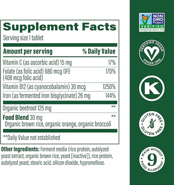 MegaFood Blood Builder B12 and 30 Tabs