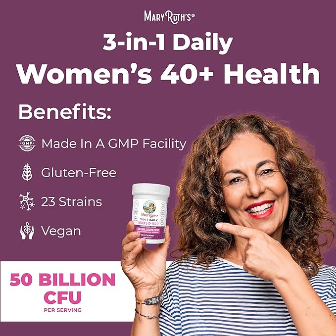 MaryRuth Organics 3-in-1 Daily Health 40+ 50 Billion 30 ct