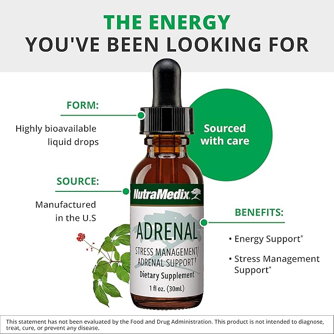 NutraMedix Adrenal Fatigue Supplement (1oz / 30ml)