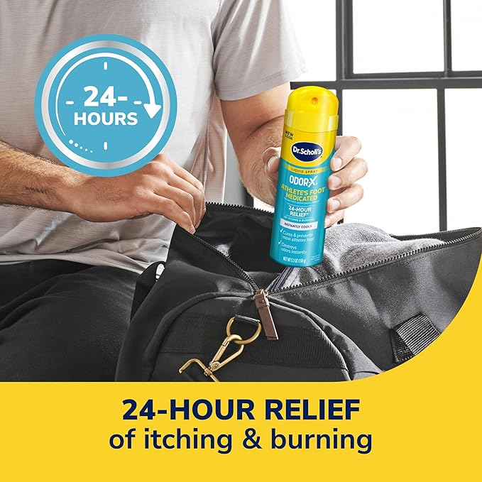 Dr. Scholl's ODOR-X ATHLETE'S FOOT MEDICATED 5.3 oz 24-Hour Relief