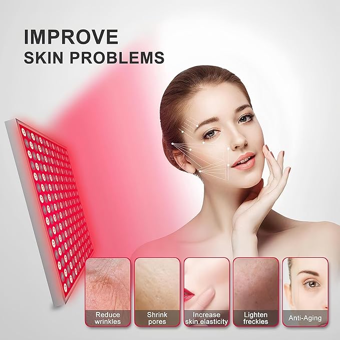 Red Light Therapy Device 45W 225 225 LED 660nm redlight 850nm Near-Infrared