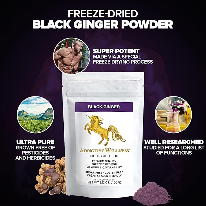 Addictive Wellness Thai Black Ginger 100 Grams,