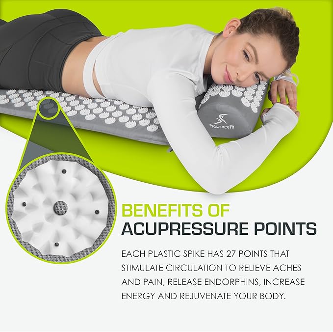 ProsourceFit Acupressure Mat and Pillow Set