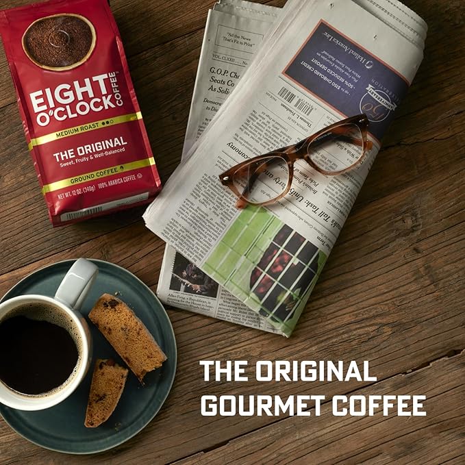 Eight O'Clock Coffee The Original, 32 Ounce (Pack of 1) Medium Roast Ground Coffee 100% Arabica, Sweet, Fruity, Well Balanced