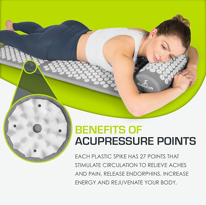 ProsourceFit Acupressure Mat and Pillow Set