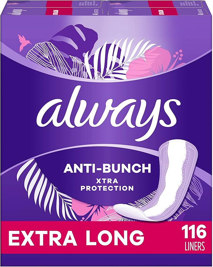 Always Anti-Bunch Xtra Protection Daily Liners, 116 Count
