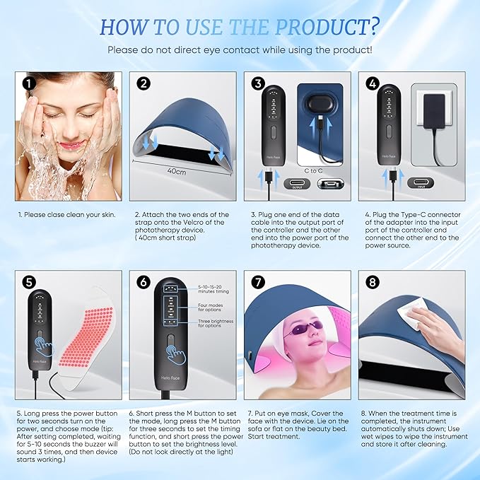 Multifunction Red Light Therapy for Face 850nm Near-Infrared
