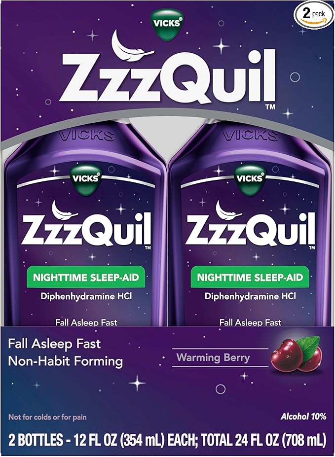 ZzzQuil, Sleep Aid, Nighttime Sleep Aid 50 mg 12 FL 2)