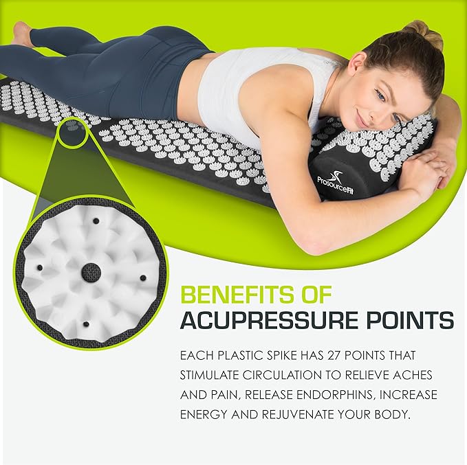 ProsourceFit Acupressure Mat and Pillow Set