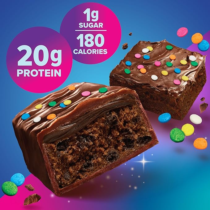 Pure Protein Galactic Brownie Bars - 12 Count Box | 20g High Protein, Gluten-Free, On-the-Go Snack | Ideal Pre & Post-Workout Fuel | Low Sugar, Great Taste!