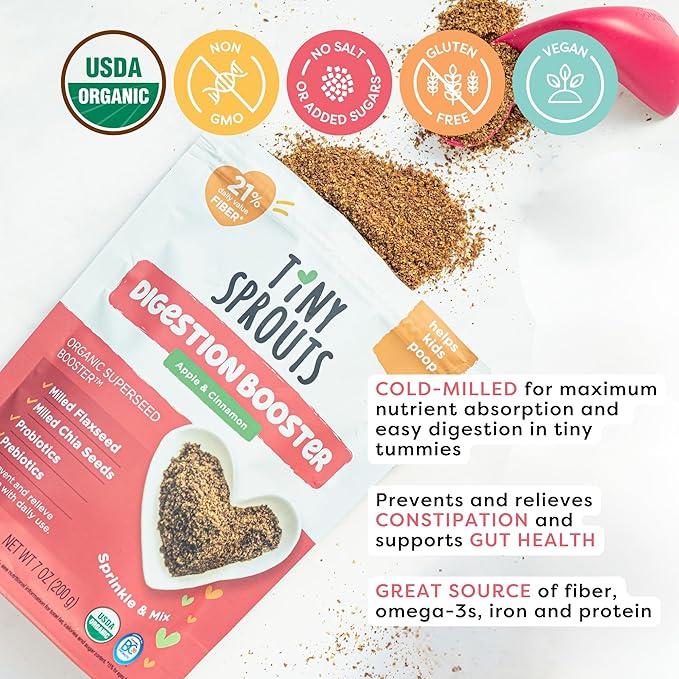 Organic Milled Chia & Flax Seed 6M+ Babies 7oz x 1 Pack)