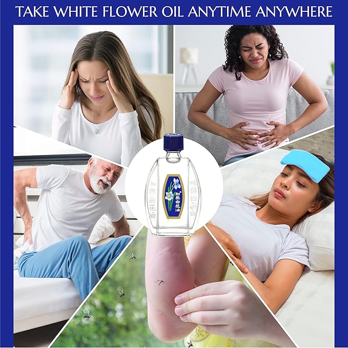 White Flower External Analgesic Balm Oil 20ml/ 0.676fl 0.676fl Oz., (1 bottle)