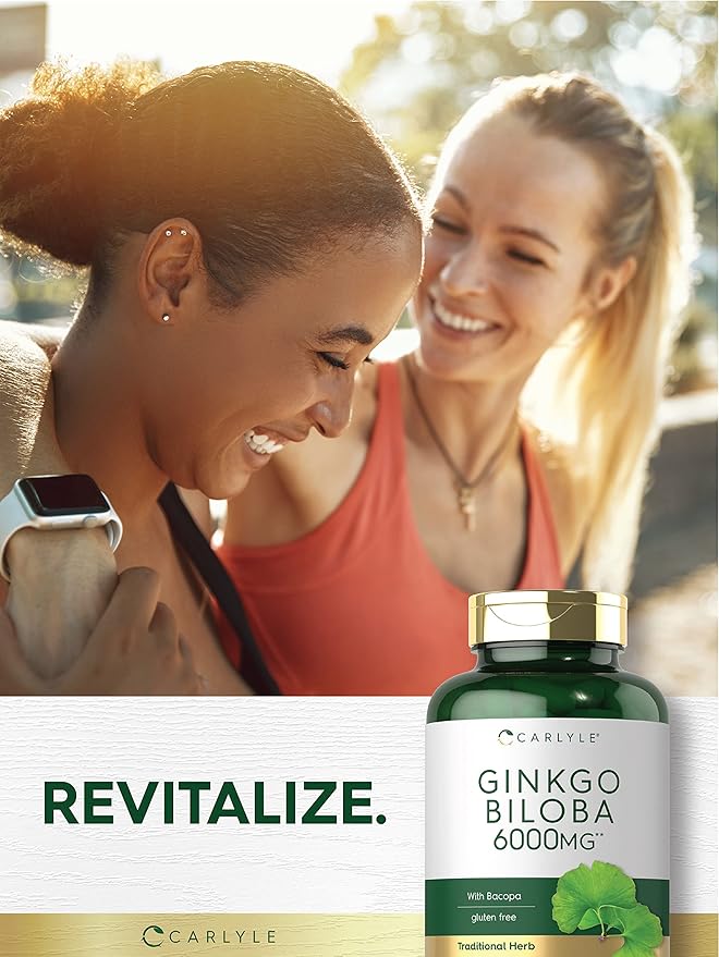 Carlyle Ginkgo Biloba Pills 6000mg | 200 Capsules