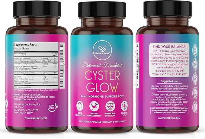 Cyster Glow Supplement 9-in-1 Premium 120 Veggie