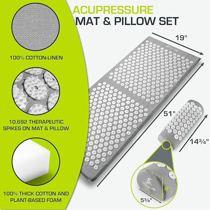 ProsourceFit Acupressure Mat and Pillow Set