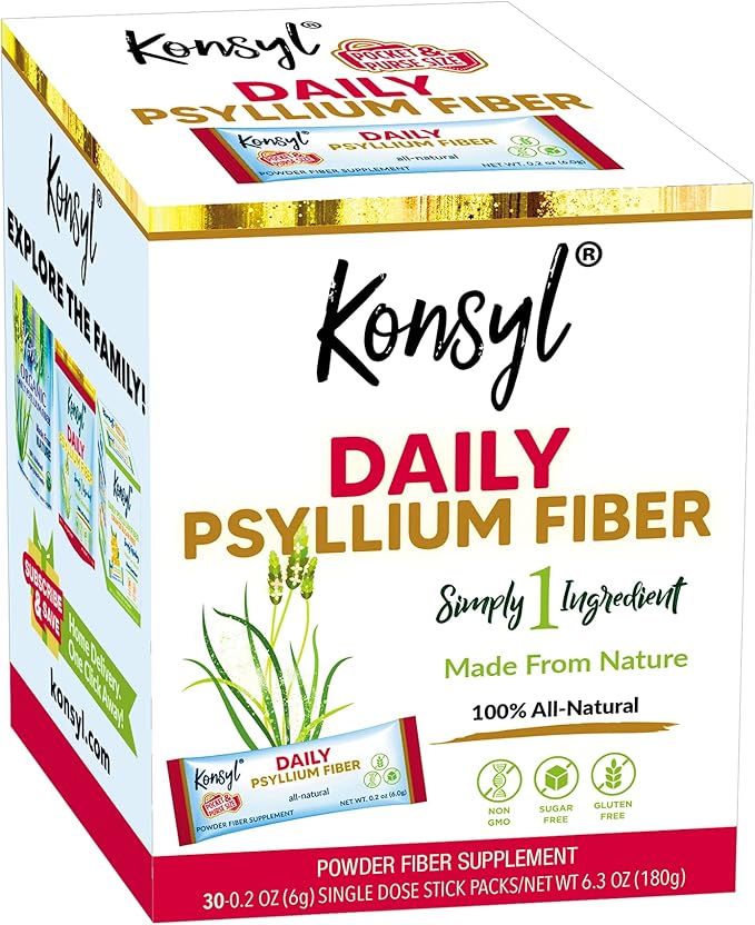 Konsyl Daily Psyllium Fiber Stick Packs 30 Packets