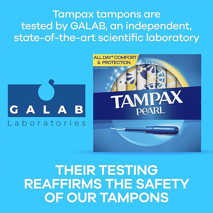 Tampax Pearl Tampons Regular Absorbency, 50 Count