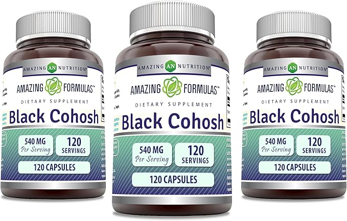 Amazing Formulas Black Cohosh 540mg 120 (3 Pack)