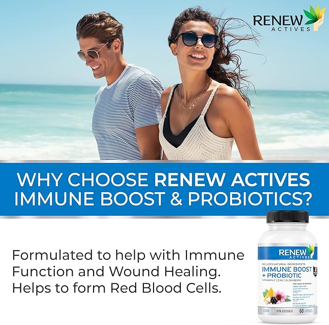 Renew Actives Wellness Support Supplement: Elderberry 60 Vegan