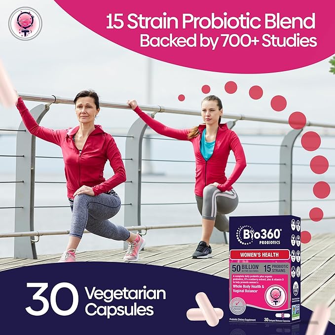 Vaginal Probiotics for Women - Supports pH Balance, Vaginal, Urinary, & Digestive health - 50 Billion CFU & 15 Unique Strains for Healthy Vaginal Odor & Vaginal Flora - Shelf Stable 60 Capsules