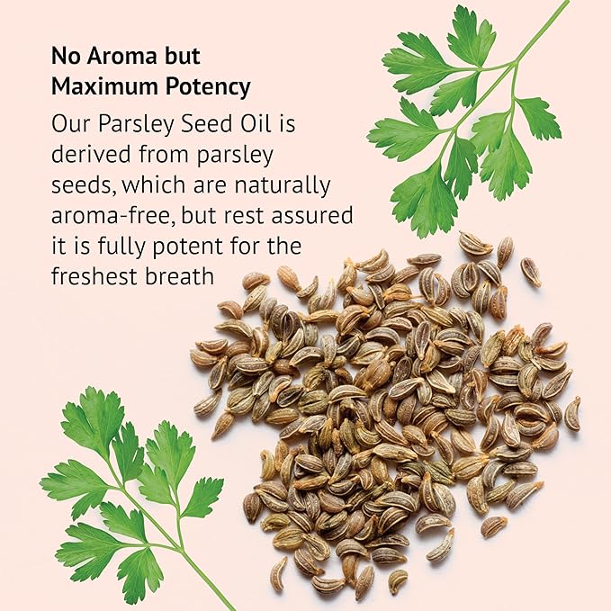 Botanic Choice Parsley Seed Oil-for Bad Breath from Odor-Causing Foods-Odor Neutralizer from Within-Breath Freshener gels-60 Softgels - 2 Pack