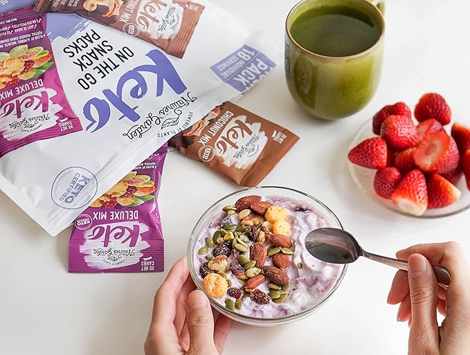 Nature’s Garden Keto On The Go Snack Packs – Keto Choco Nut Mix, Keto Deluxe Mix, Mixed Nuts, Savory and Sweet Snacks, Keto-Friendly, Crunchy Snack – 1 Oz Bags (18 Individual Servings)