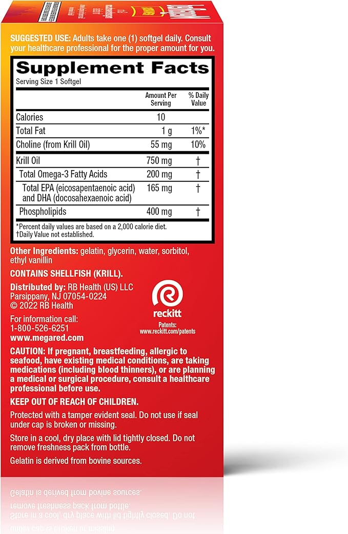 MegaRed Krill Oil 750mg Omega 3 1 Dr 80 Softgels (1)