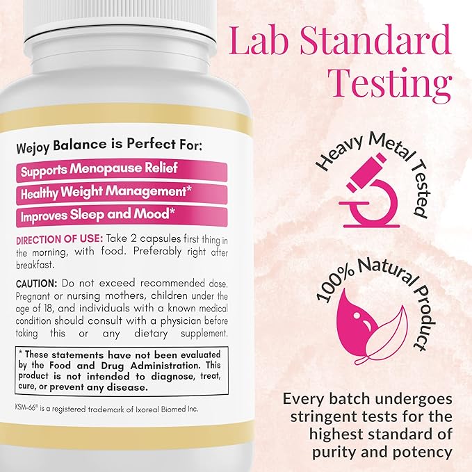 Wejoy Balance Menopause Supplements for Women (1 Bottle)