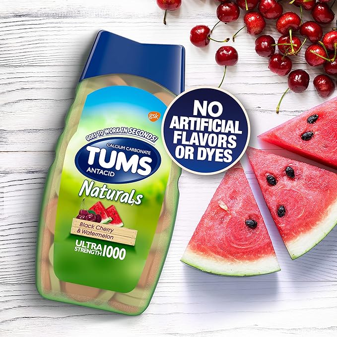 TUMS Naturals Ultra Strength Antacid Chews 190 Count