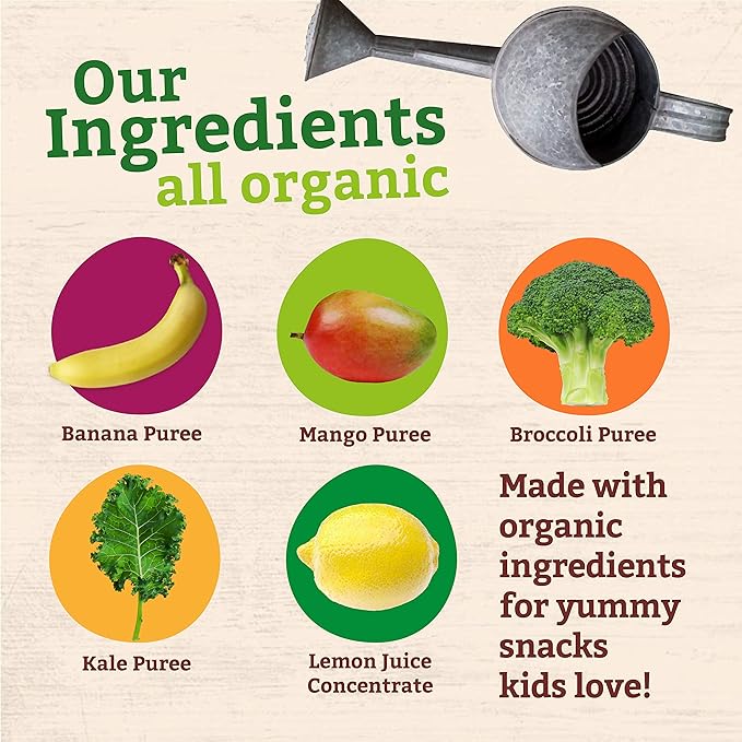 Pumpkin Tree Peter Rabbit Organics, Banana, Mango, and Kale, 4 Squeeze Pouch, Mango, Broccoli & Kale, 4.4 Ounce (Pack of 10)