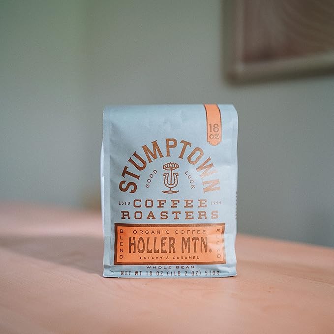 Stumptown Coffee Roasters, Medium Roast Organic Whole Bean Coffee - Holler Mountain 18 Ounce Bag with Flavor Notes of Citrus Zest, Caramel and Hazelnut
