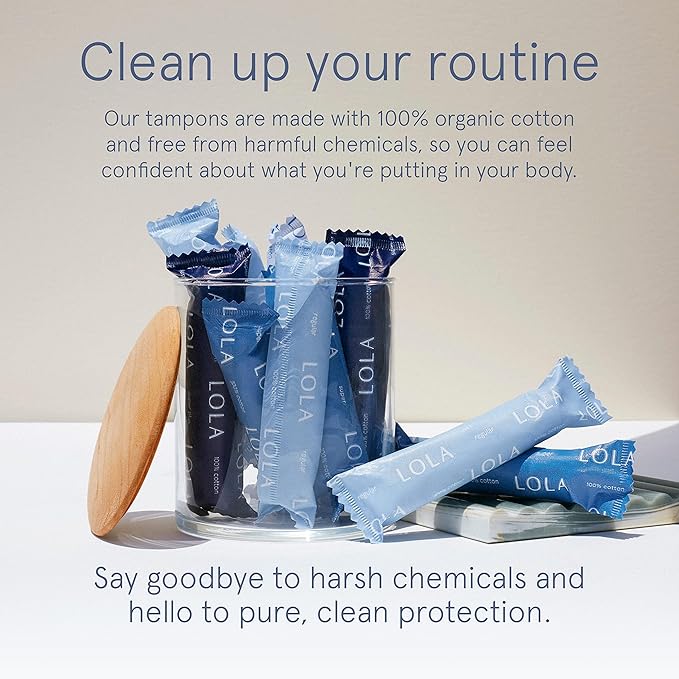 LOLA Organic Cotton Tampons, 32 Count