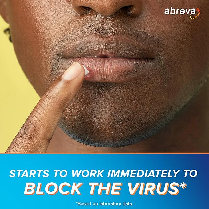 Abreva 10 Percent Docosanol Cold Sore 2.5 Days 0.07 oz 2