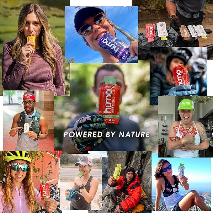 Huma Chia Energy Gel, Café Mocha, 24 Gels, 2X Caffeine - Premier Sports Nutrition for Endurance Exercise