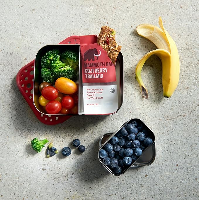 Mammoth Bar Goji Berry Trail Mix - Organic Snack Bar Packed with 12g Protein. Made with Premium Goji Berries, Almonds, Pistachios, Sunflower Seeds, Dates & Egg White Protein. Paleo • Gluten Free • Raw