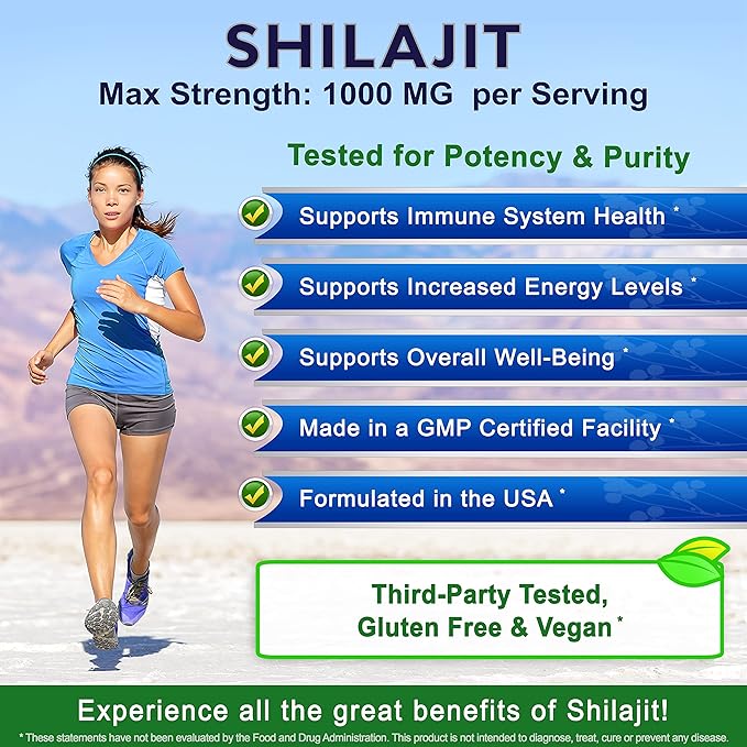 aSquared Nutrition Shilajit 1000mg 120 Capsules