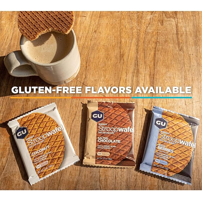 GU Energy Stroopwafel Variety Pack Sports Nutrition Waffle, Caffeine Included, and Kosher Dairy, On-The-Go Energy for Any Workout, 16 Count