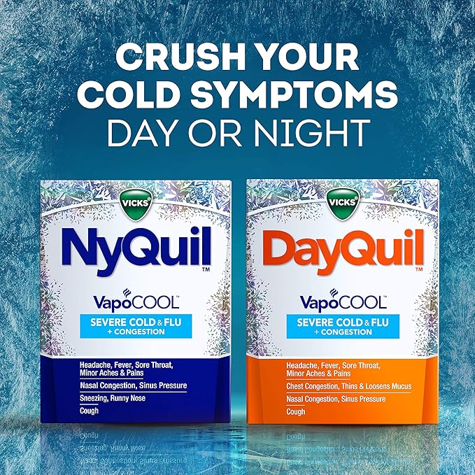 Vicks DayQuil and NyQuil VapoCOOL SEVERE 48 Count 32 DayQuil, 16 NyQuil