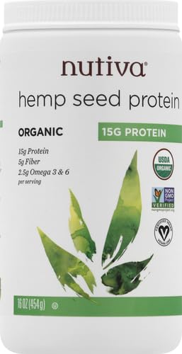 Nutiva Organic Cold-Pressed Raw Hemp Seed 16 Oz, 30 Approved,
