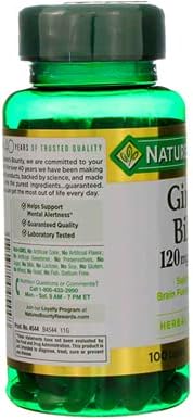 Nature's Bounty Ginkgo Biloba 120 mg 100 Capsules, 2