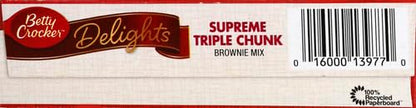 Betty Crocker Delights Supreme Triple Chunk Brownie Mix, 17.8 oz