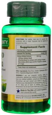 Nature's Bounty Ginkgo Biloba 120 mg 100 ea 4)