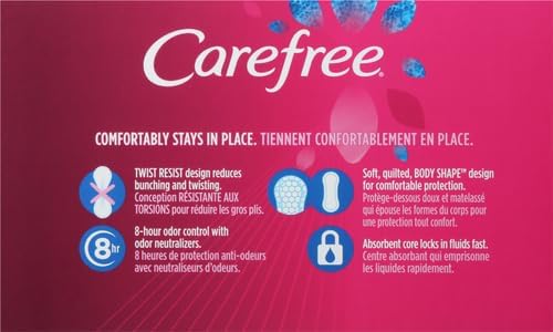 Carefree Panty Liners, Extra Long Liners, 100ct (Packaging 2)
