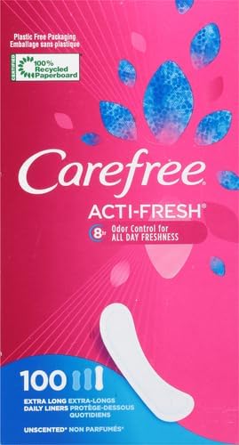 Carefree Panty Liners, Extra Long Liners, 100ct (Packaging 2)