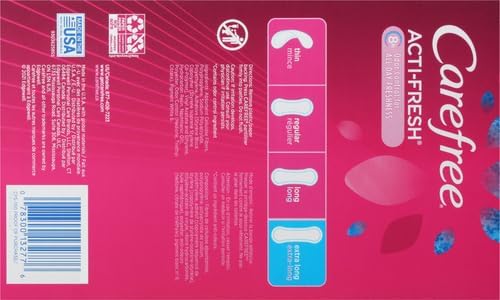 Carefree Panty Liners, Extra Long Liners, 100ct (Packaging 2)