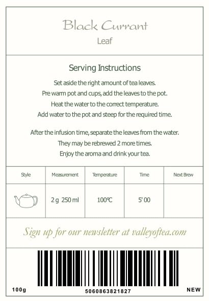 Black Currant Organic Leaf Tea