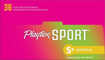 Playtex Sport Tampons, Super Plus Absorbency, Fragrance-Free 36ct