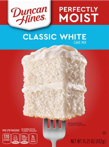 Duncan Hines Classic Cake Mix, White, 15.25 oz (Pack of 5)