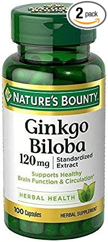 Nature's Bounty Ginkgo Biloba 120mg, 100 2)
